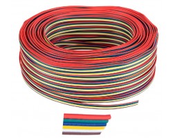 Cable paralelo 6 hilos para tira led RGB+CCT, Rollo 100 mts